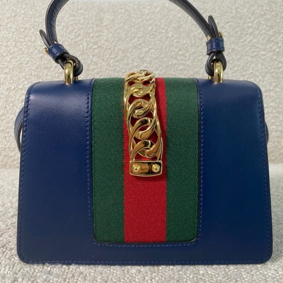 Authentic Gucci Sylvie Navy Blue - Picture 15 of 16